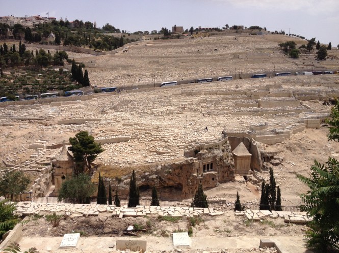 Jewish tombs on the Mount of Olives.